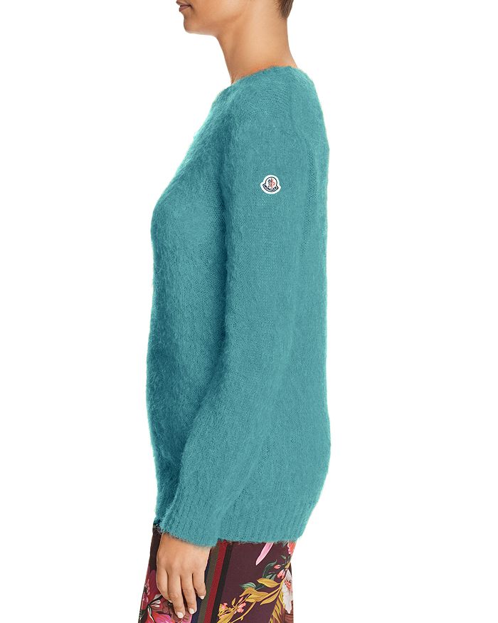 Moncler Mohair-blend Pullover Sweater In Blue | ModeSens