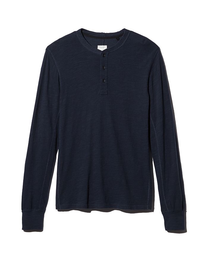 Rag & Bone Rag And Bone Navy Classic Henley In Deep Navy