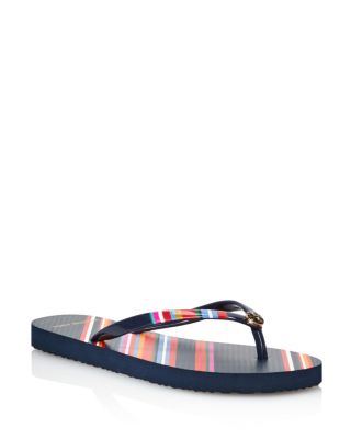 tory burch printed thin flip flops