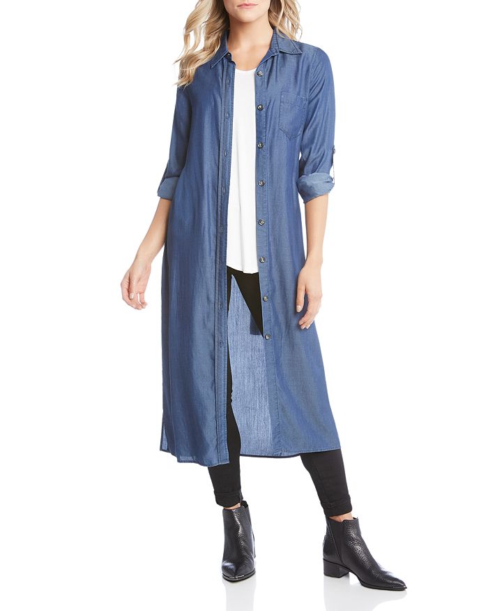 Karen Kane Chambray Shirt Dress Bloomingdale s