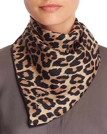 kate spade new york Leopard Print Silk Bandana | Bloomingdale's