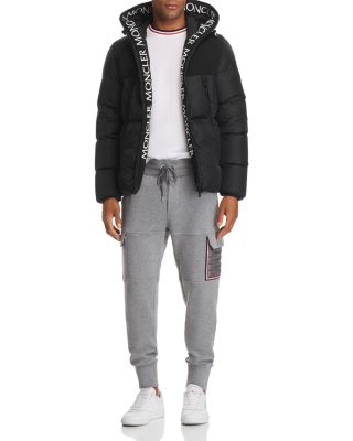 moncler montclar logo trim down jacket