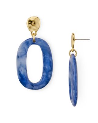 AQUA - Oval Lucite Earrings - 100% Exclusive