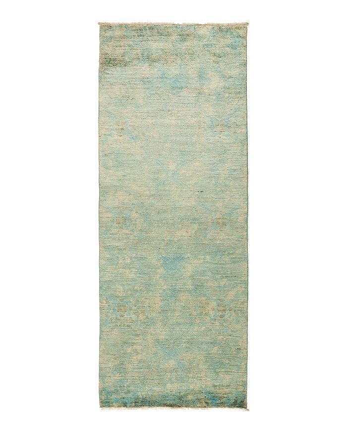 Bloomingdale's Vibrance 60 Hand-knotted Runner Rug, 3' X 7' 10 In Blue