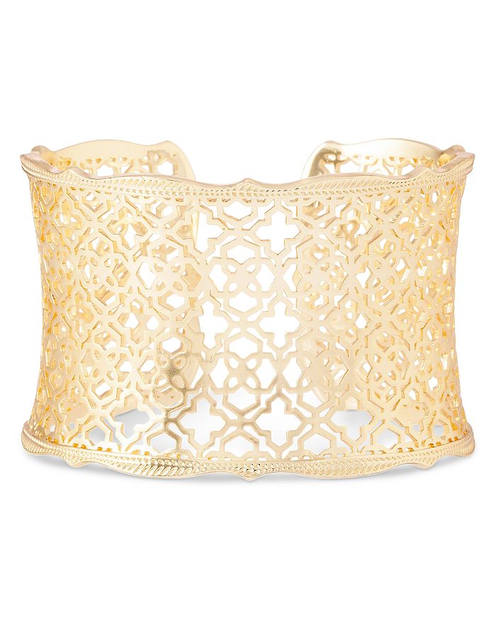 Shop Kendra Scott Candice Cuff Bracelet In Silver/gold