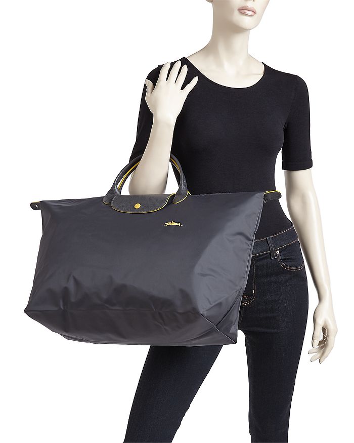 Longchamp Le Pliage Club Large Nylon Travel Bag In Bilberry/Silver | ModeSens