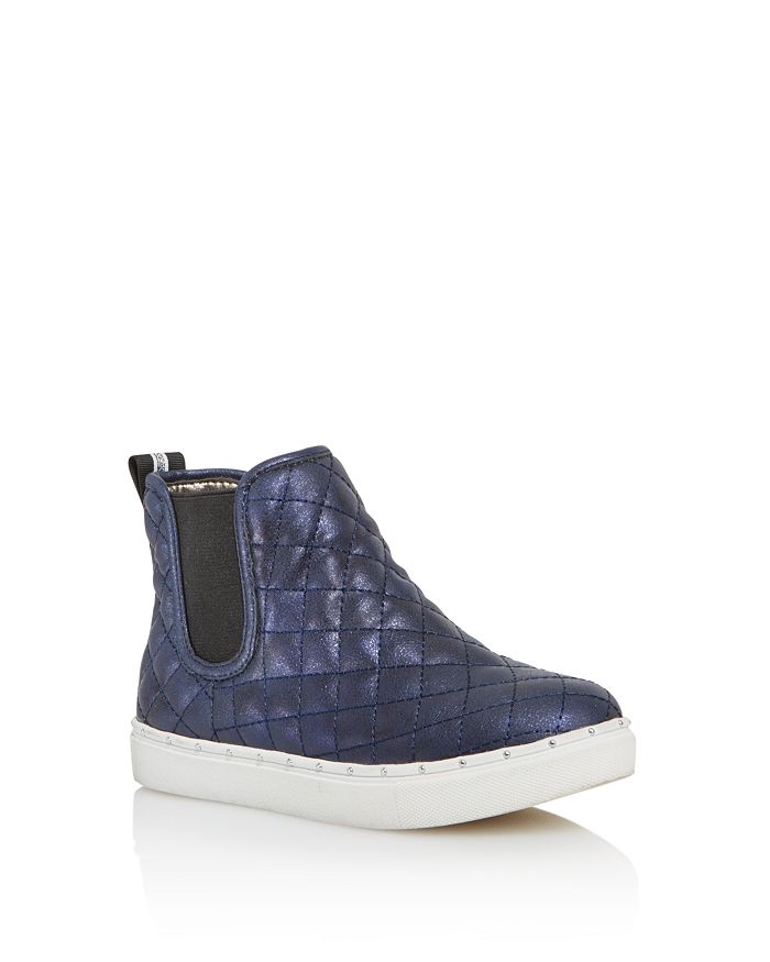 STEVE MADDEN Girls JQuest Quilted Shimmer High Top Sneakers