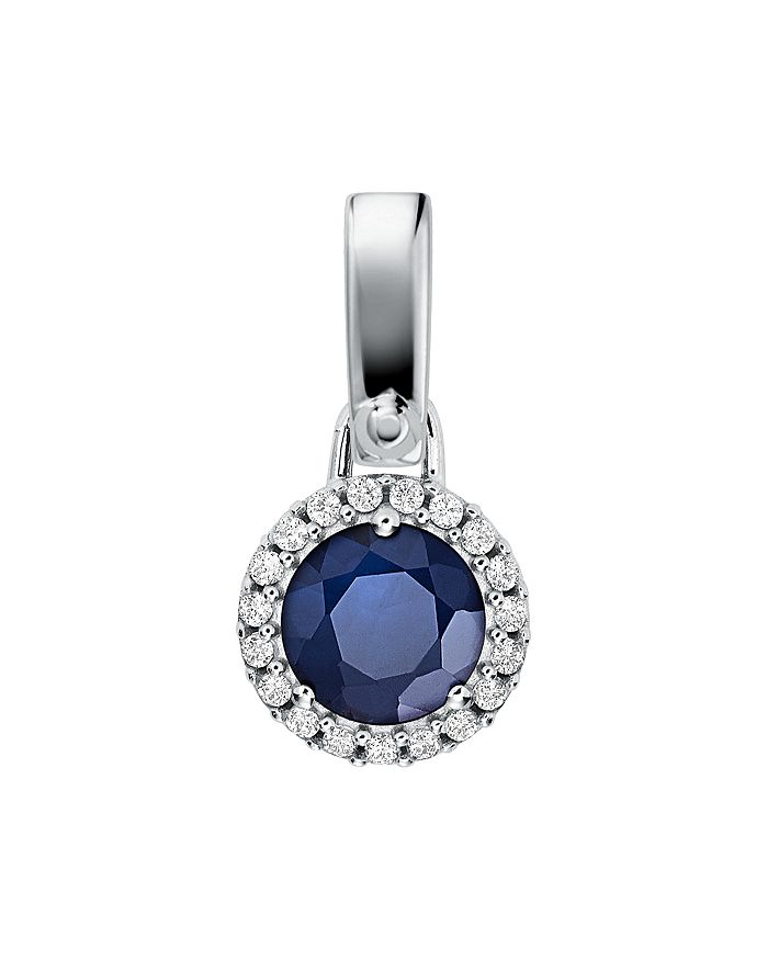 Michael Kors Custom Kors Semi-precious Charm In Silver/blue Sapphire Color Quartz