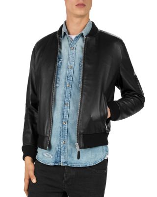 Kooples leather bomber jacket best sale