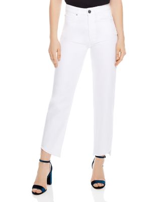 frayed step hem jeans