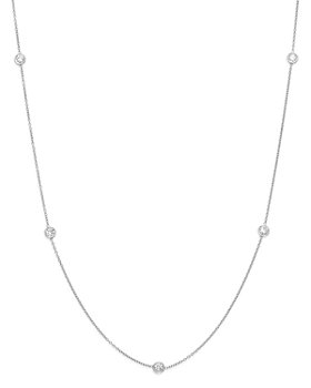 Bloomingdale's - Diamond Station Necklace in 14K White Gold, .50 ct. t.w. - 100% Exclusive