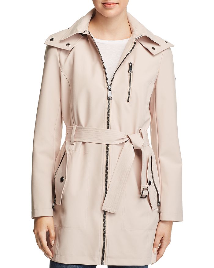 Calvin Klein Belted Trench Coat In Blush