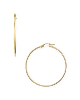 AQUA Medium Hoop Earrings in 18K Gold 