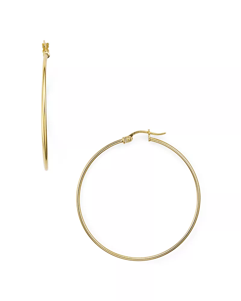 Aqua Medium Hoop Earrings in 18K Gold-Plated Sterling Silver - Exclusive
