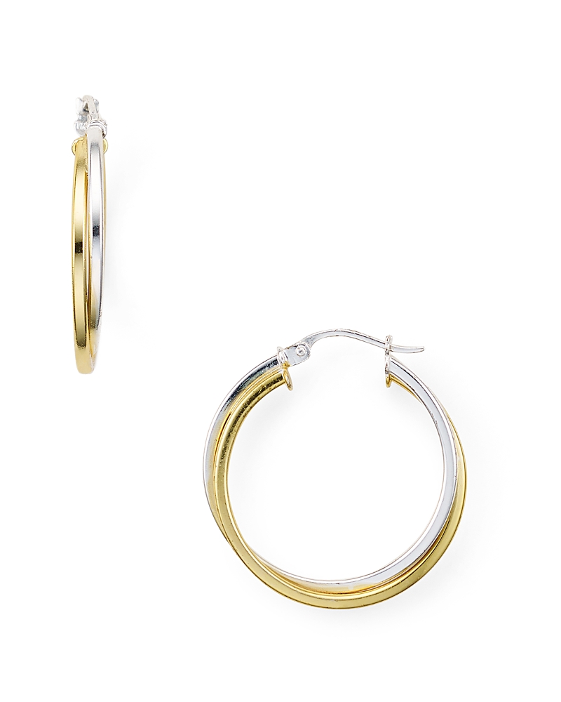 Aqua Double Tube Hoop Earrings