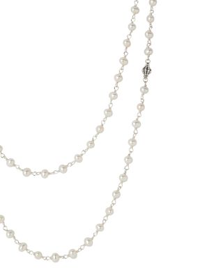 Sterling Silver Luna Cultured Freshwater Pearl Strand Necklace, 36"