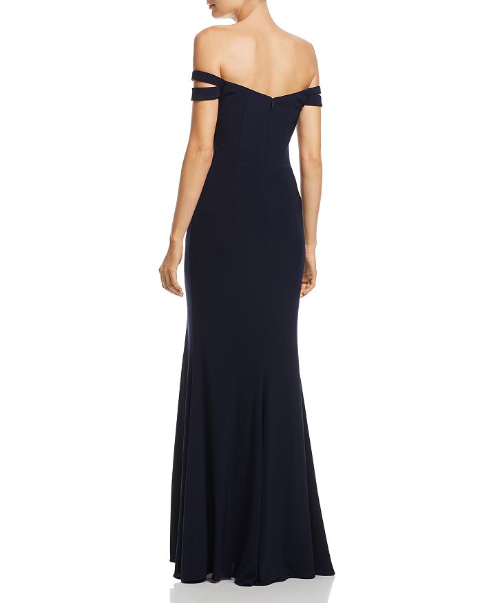 Shop Aqua Off-the-shoulder Gown - 100% Exclusive In Black
