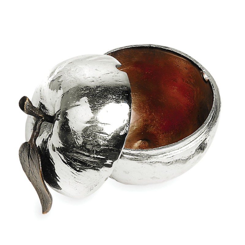 Michael Aram Apple Honey Pot with Spoon in Silver