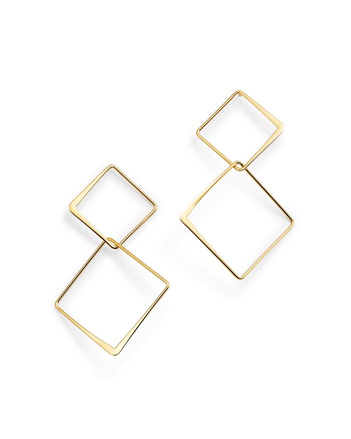 Moon & Meadow 14k Yellow Gold Interlocking Squares Drop Earrings - 100% Exclusive