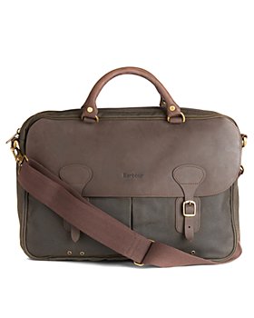 Barbour - Waxed Cotton & Leather Briefcase