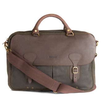 Barbour Waxed Cotton & Leather Briefcase | Bloomingdale's