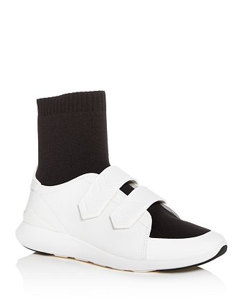 Tory Sport Tory Burch Women's Chevron Leather & Knit High Top Sneakers |  Bloomingdale's