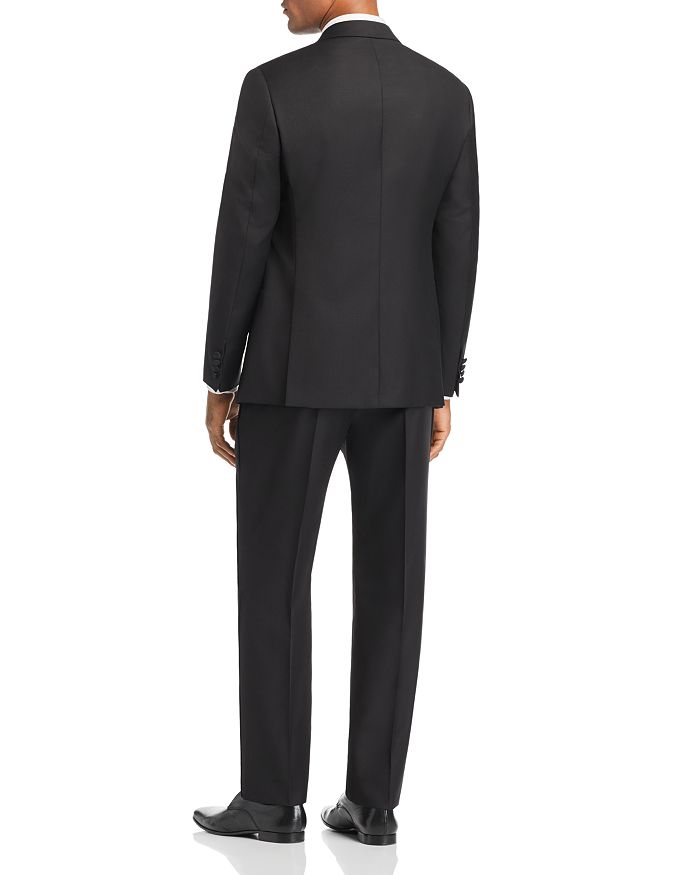 Shop Emporio Armani Black Regular Fit Notched-lapel Tuxedo