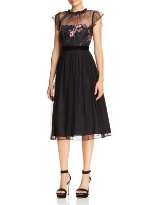 Adrianna Papell Women's Polka Dot Fit & Flare Dress – Feminine & Flowy
