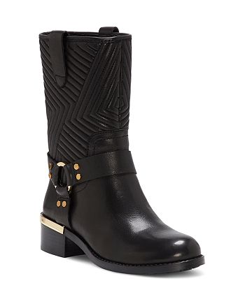 VINCE CAMUTO Women's Walden Round Toe Leather Booties | Bloomingdale's
