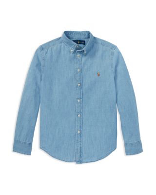 Ralph Lauren - Boys' Chambray Button-Down Shirt - Little Kid, Big Kid