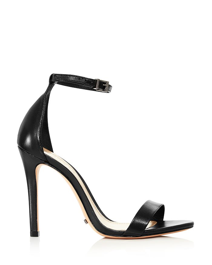 Shop Schutz Women's Cadey Lee Ankle Strap High-heel Sandals In Black Leather
