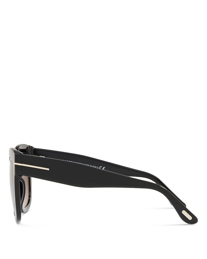 Shop Tom Ford Beatrix Mirrored Square Sunglasses, 52mm In Shiny Black/smoke