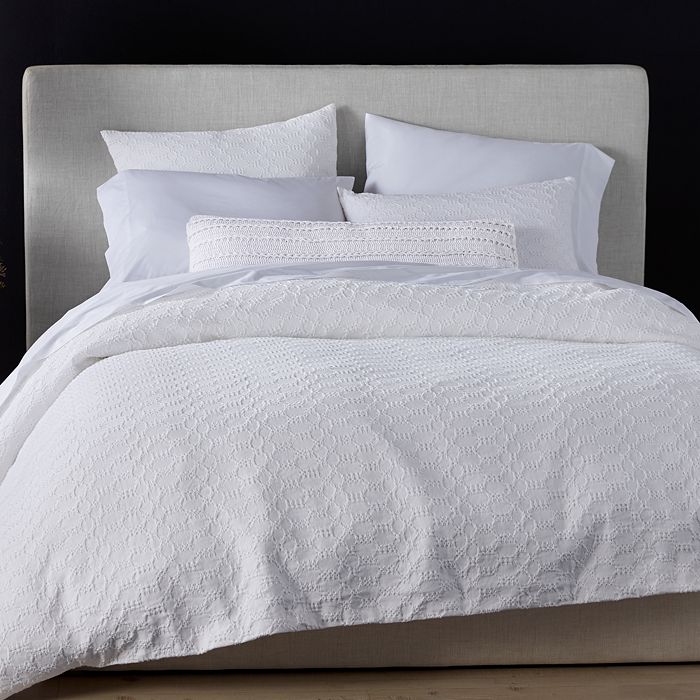 Coyuchi Organic Cotton White Crystal Cove Duvet Cover King