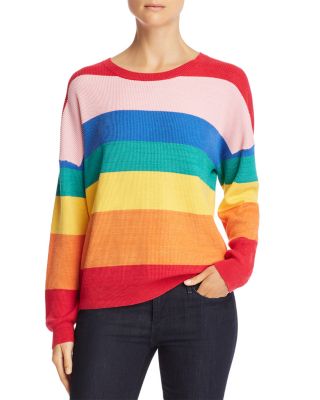 Honey Punch Rainbow Stripe Sweater 