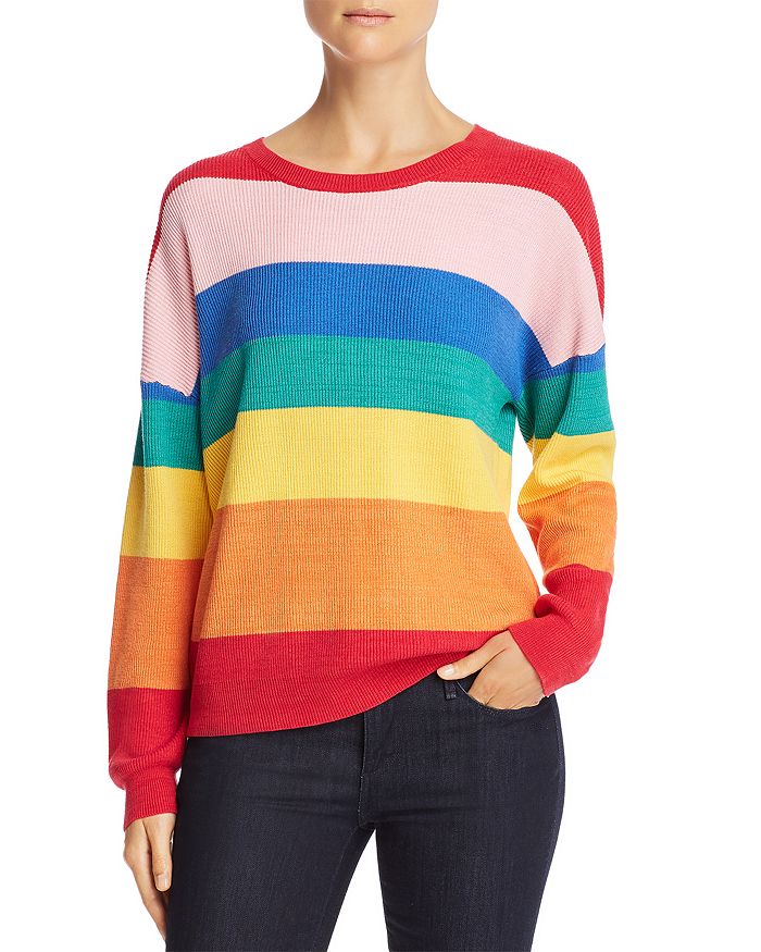 Honey Punch Rainbow Stripe Sweater | Bloomingdale's
