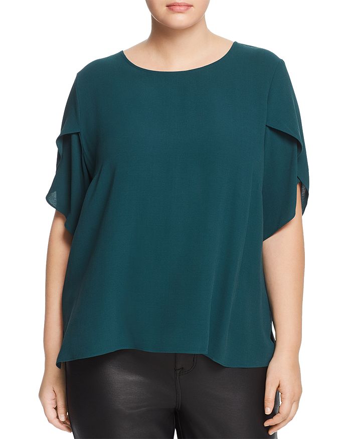 Eileen Fisher Plus Eileen Fisher Silk Tulip Sleeve Top | Bloomingdale's