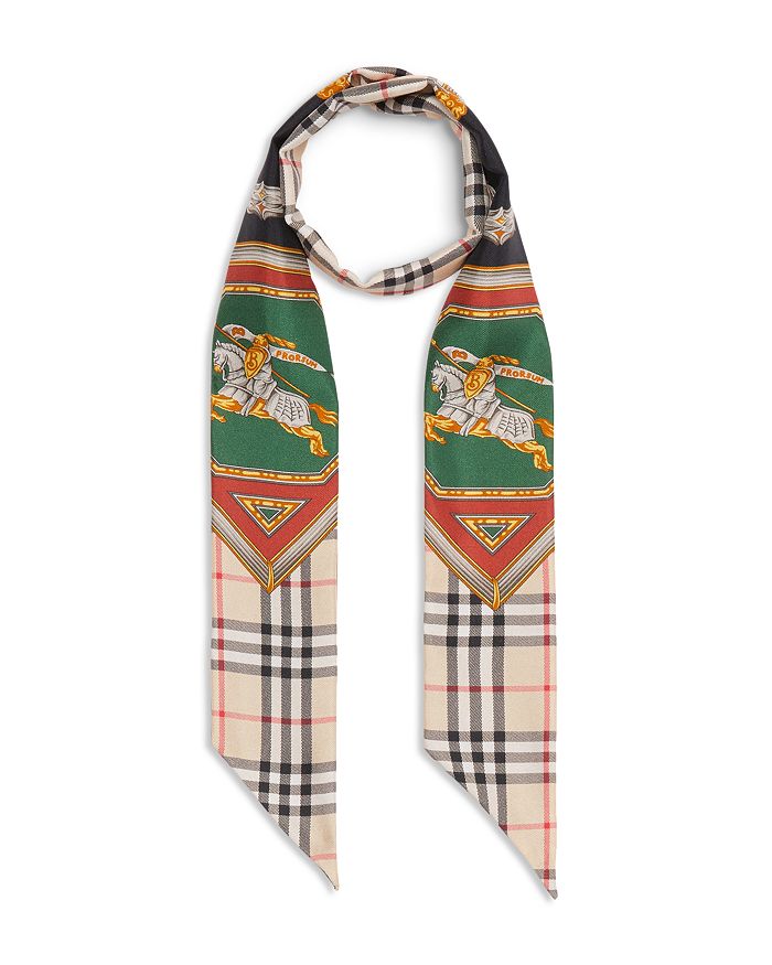 Burberry Archive Print Silk Skinny Scarf Bloomingdale s