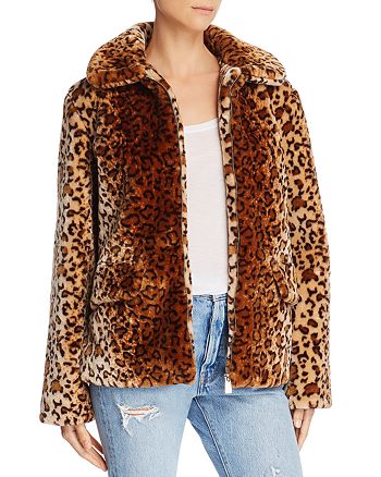 Anine Bing Molly Faux-Fur Leopard Jacket | Bloomingdale's