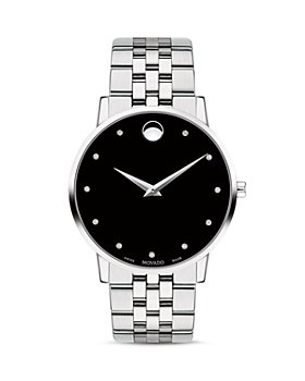 Movado - Museum Classic Stainless Steel Diamond-Index Watch, 40mm