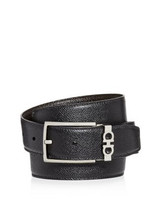 Ferragamo Salvatore Men's Gancini Keeper Reversible Leather Belt ...