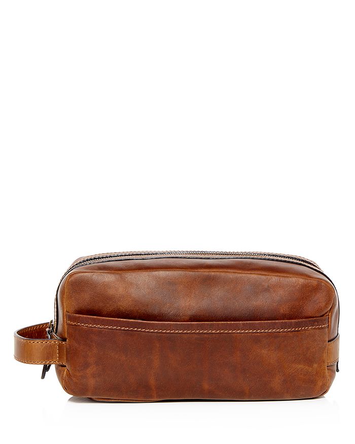 Frye Logan Leather Travel Kit In Dark Brown
