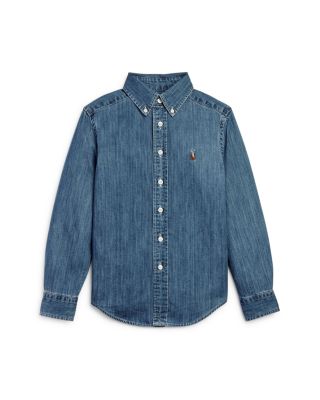 polo denim button down