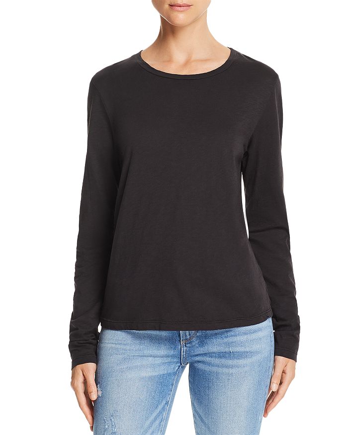 7 For All Mankind Baby Long-sleeve Tee In Black