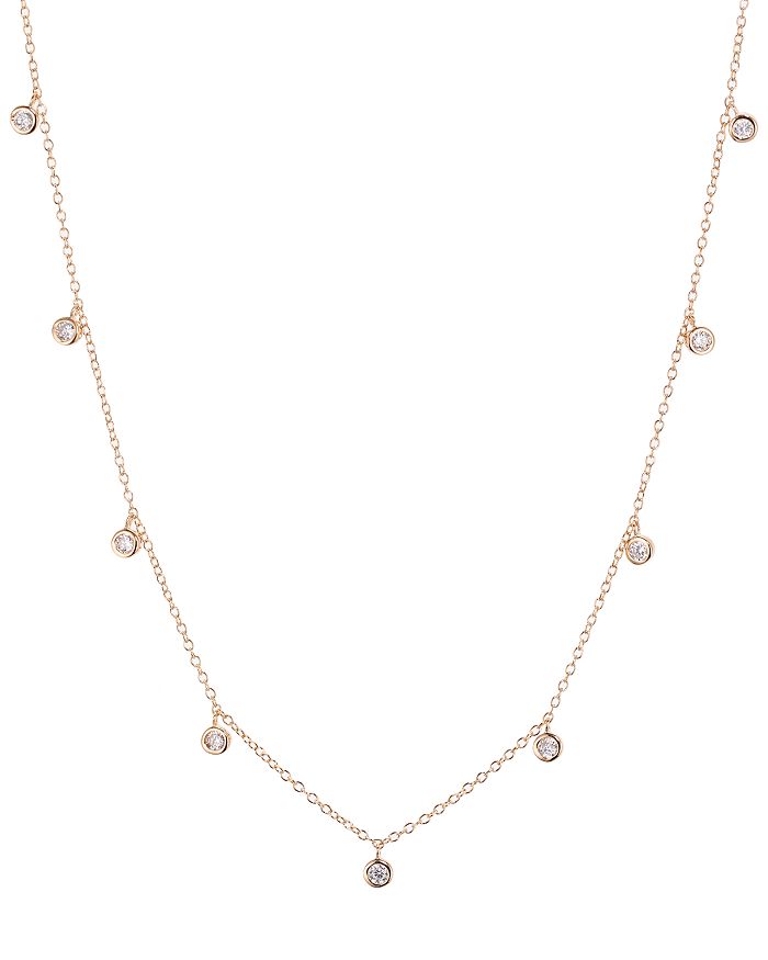 Aqua Multi Pendant Chain Necklace In 18k Gold-plated Sterling Silver, 18k Rose Gold-plated Sterling Silve
