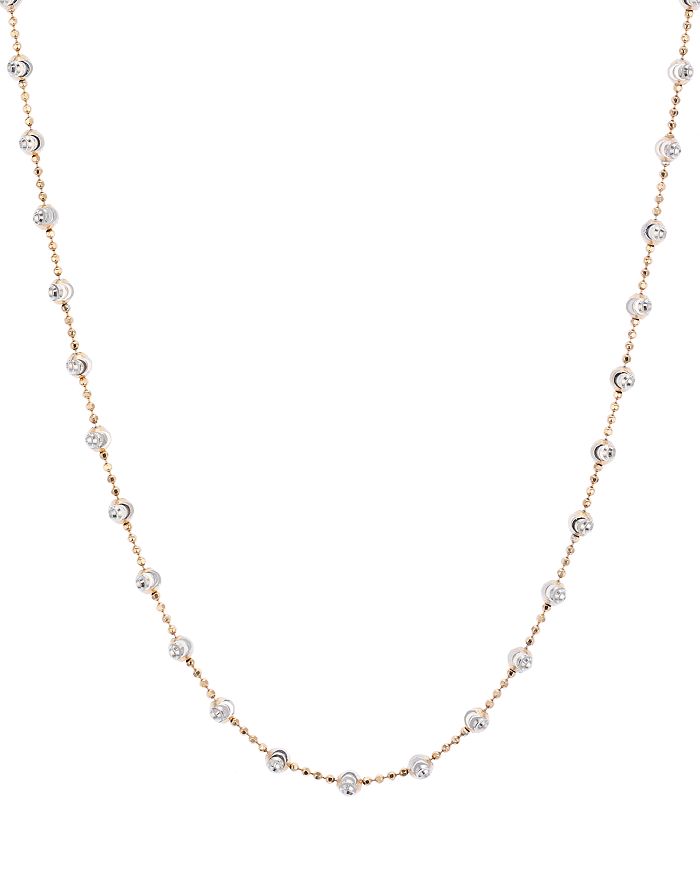 Officina Bernardi Moon Bead Chain Necklace, 16 In Rose Gold