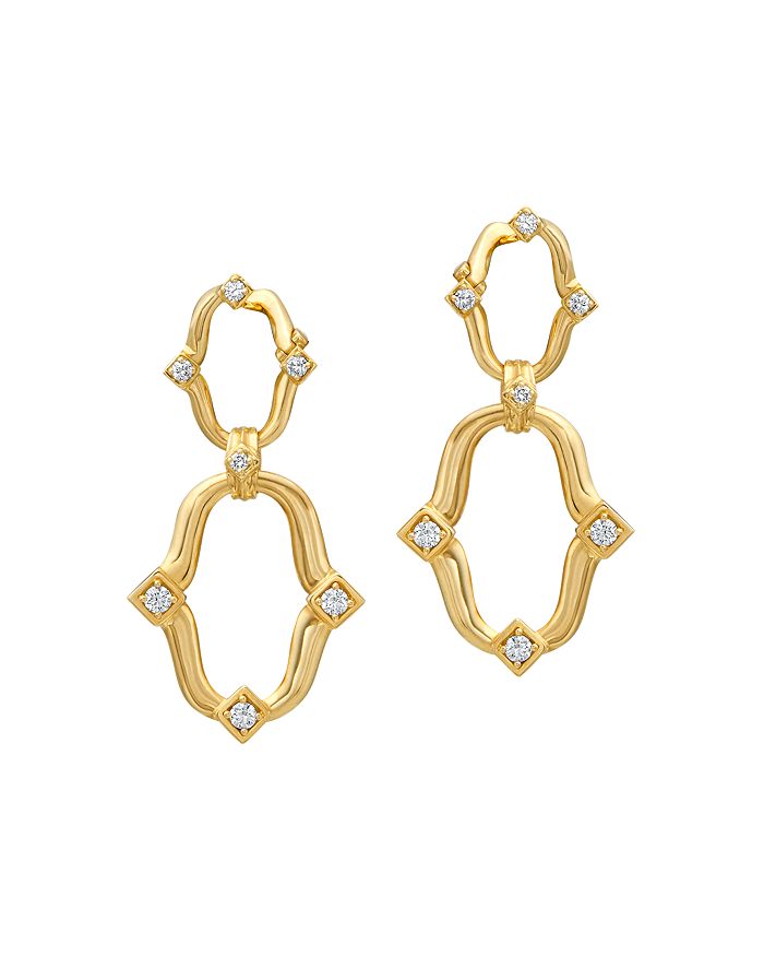 Gumuchian 18k Yellow Gold Secret Garden Diamond Earrings In White/gold