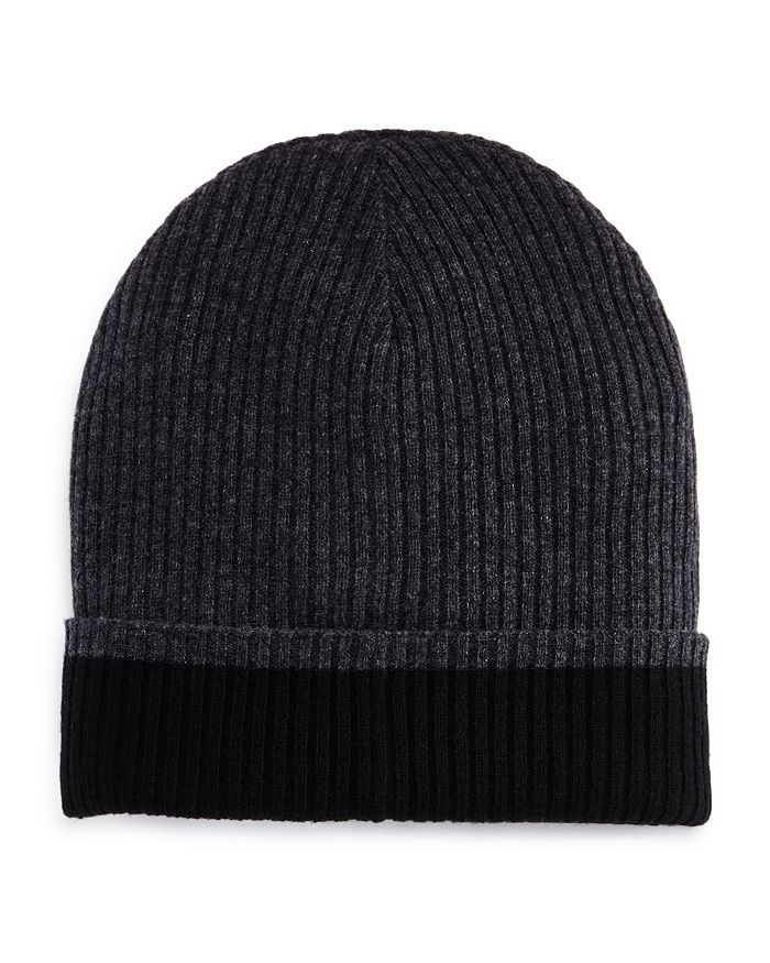 The Men's Store At Bloomingdale's Reversible Knit Hat - 100% Exclusive In Charcoal