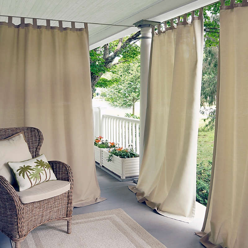 Elrene Home Fashions Matine Indoor/outdoor Window Panel, 52 X 108 In Taupe