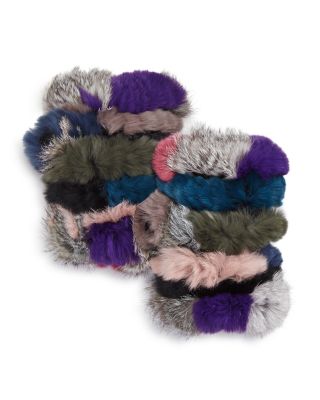 jocelyn rabbit fur fingerless mittens