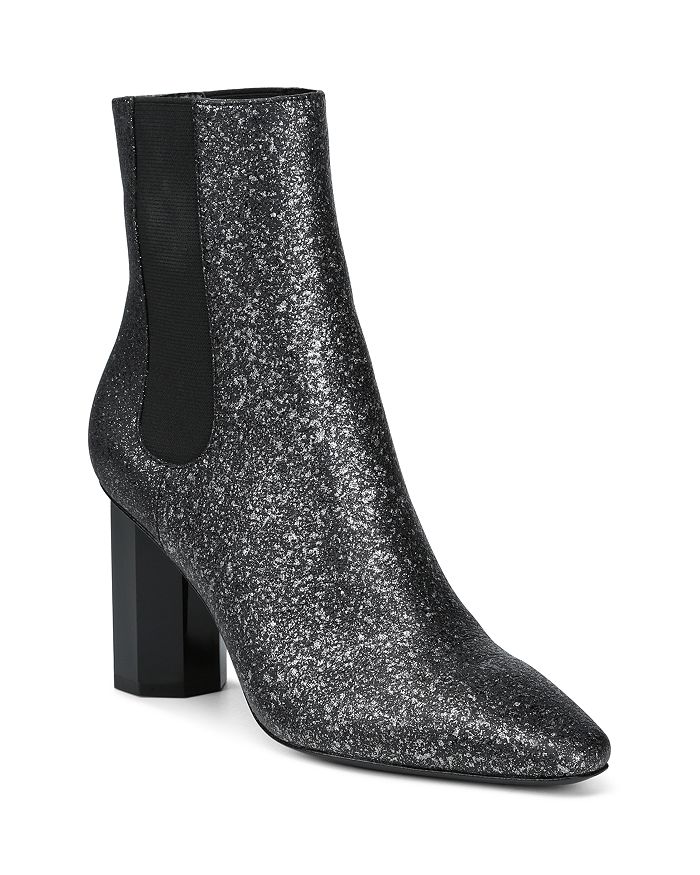 Donald Pliner Women s Laila Pointed Toe Glitter Suede Booties